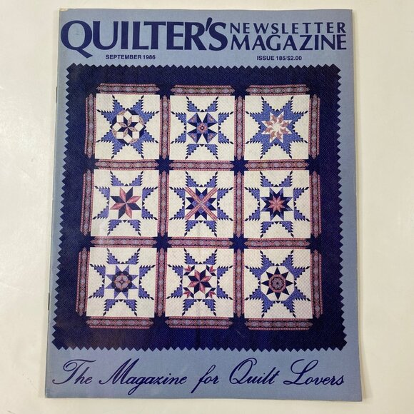 Quilters Newsletter Magazine September 1986 Issue 185 Patterns and Tip Articles - Picture 1 of 7